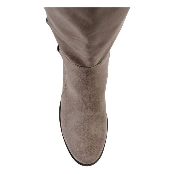 JOURNEE COLLECTION Womens Beige Wide Calf Carly Block Heel Riding Boot 6.5 XWC - Picture 3 of 4